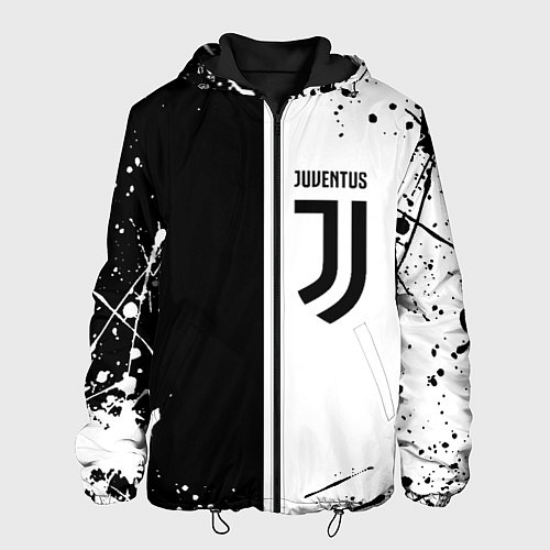 Мужская куртка Juventus краски текстура спорт / 3D-Черный – фото 1