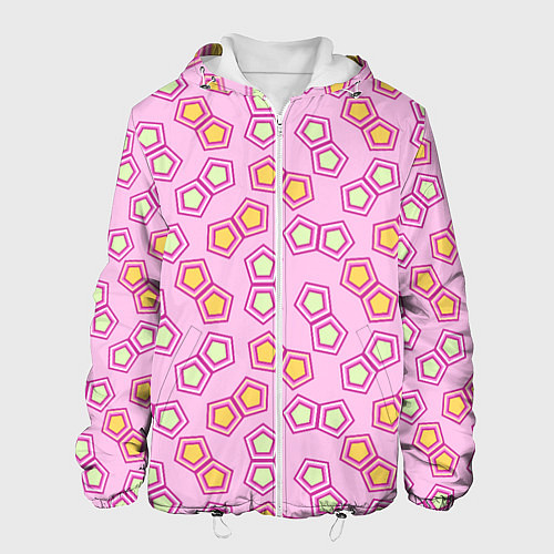 Мужская куртка Мозаика на розовом / 3D-Белый – фото 1