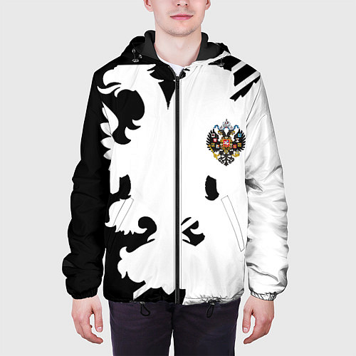 Мужская куртка Имперская Россия спортивный стиль / 3D-Черный – фото 3