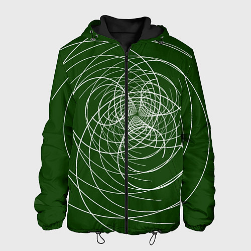 Мужская куртка Контурные вихри / 3D-Черный – фото 1