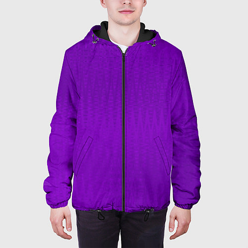 Мужская куртка Фиолетовый текстурированный / 3D-Черный – фото 3