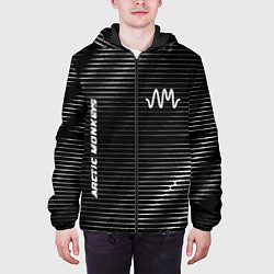 Куртка с капюшоном мужская Arctic Monkeys metal rock lines, цвет: 3D-черный — фото 2