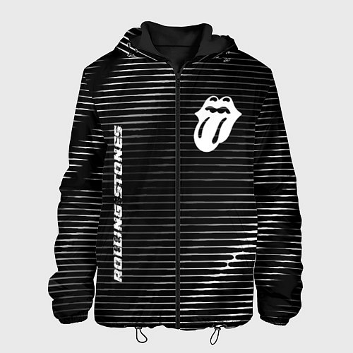 Мужская куртка Rolling Stones metal rock lines / 3D-Черный – фото 1