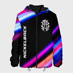 Куртка с капюшоном мужская Nickelback neon rock lights, цвет: 3D-черный