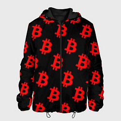 Мужская куртка Bitcoin red logo money