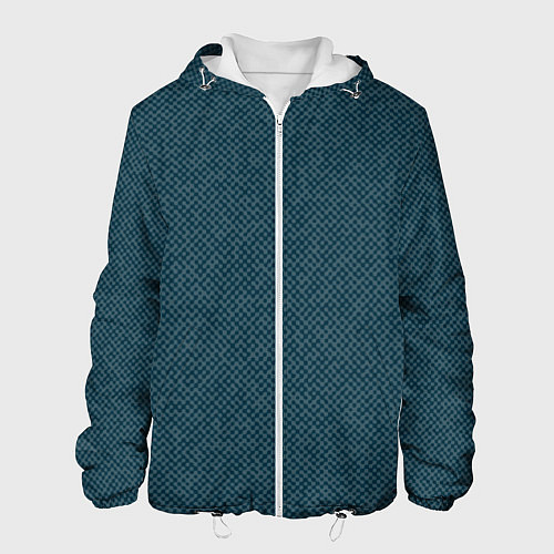 Мужская куртка Текстурированный тёмный сине-зелёный / 3D-Белый – фото 1