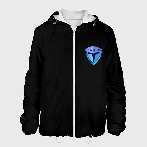 Мужская куртка Tesla logo neon / 3D-Белый – фото 1
