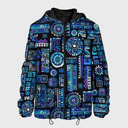 Мужская куртка Этнический неоновый орнамент