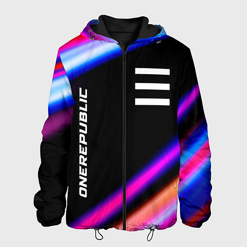 Мужская куртка OneRepublic neon rock lights / 3D-Черный – фото 1