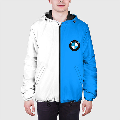 Мужская куртка BMW sport blue white / 3D-Черный – фото 3