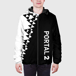 Куртка с капюшоном мужская Portal geometry steel, цвет: 3D-черный — фото 2