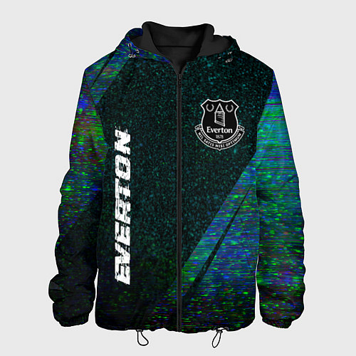 Мужская куртка Everton glitch blue / 3D-Черный – фото 1