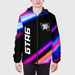 Куртка с капюшоном мужская GTA6 speed game lights, цвет: 3D-черный — фото 2