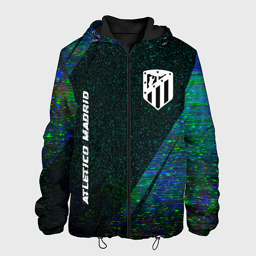 Мужская куртка Atletico Madrid glitch blue / 3D-Черный – фото 1