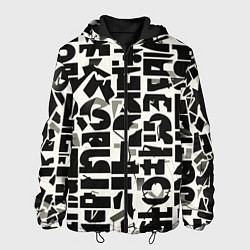 Куртка с капюшоном мужская Тайные знаки, цвет: 3D-черный