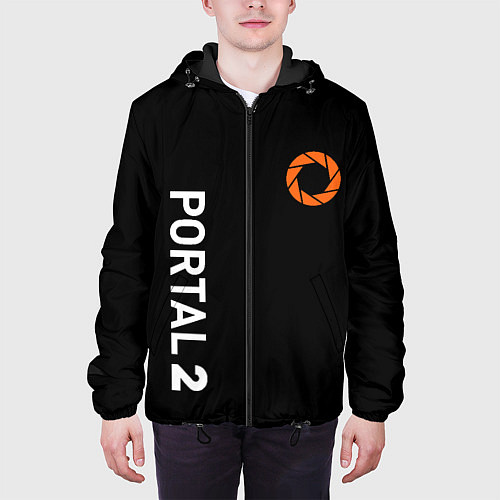 Мужская куртка Portal logo brend / 3D-Черный – фото 3