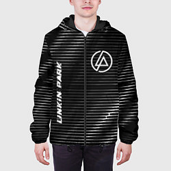 Куртка с капюшоном мужская Linkin Park metal rock lines, цвет: 3D-черный — фото 2