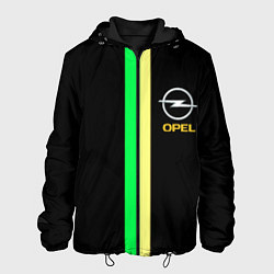 Куртка с капюшоном мужская Opel line geometry, цвет: 3D-черный