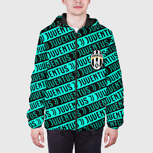 Мужская куртка Juventus pattern logo steel / 3D-Черный – фото 3
