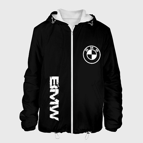 Мужская куртка BMW logo white auto / 3D-Белый – фото 1