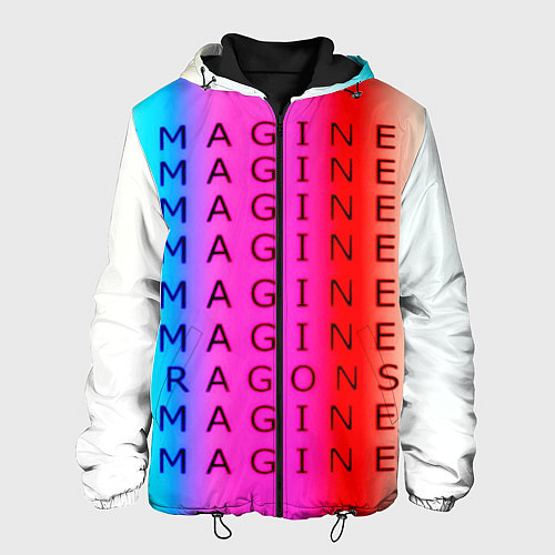 Мужская куртка Imagine Dragons neon rock / 3D-Черный – фото 1
