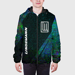 Куртка с капюшоном мужская Lindemann glitch blue, цвет: 3D-черный — фото 2