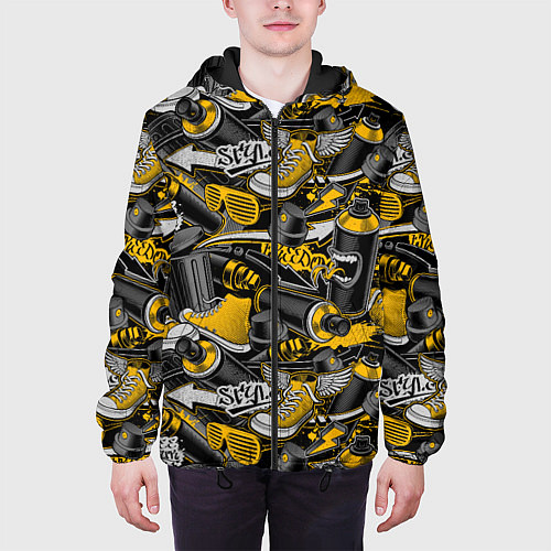 Мужская куртка Освободи себя / 3D-Черный – фото 3