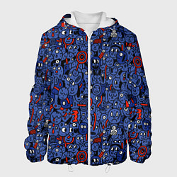 Куртка с капюшоном мужская Человечки панки, цвет: 3D-белый