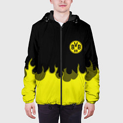 Куртка с капюшоном мужская Borussia fire fc, цвет: 3D-черный — фото 2