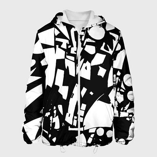 Мужская куртка Модная абстракция - нейроарт / 3D-Белый – фото 1