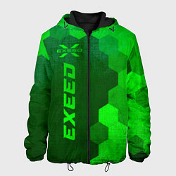 Куртка с капюшоном мужская Exeed - green gradient по-вертикали, цвет: 3D-черный