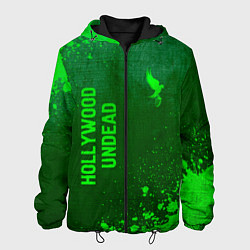 Куртка с капюшоном мужская Hollywood Undead - green gradient вертикально, цвет: 3D-черный