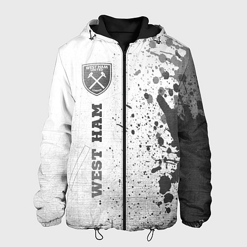 Мужская куртка West Ham - white gradient по-вертикали / 3D-Черный – фото 1