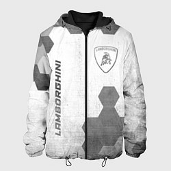 Мужская куртка Lamborghini - white gradient вертикально