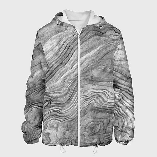 Мужская куртка Текстура дерева - абстракция / 3D-Белый – фото 1