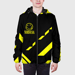 Куртка с капюшоном мужская Nirvana geometry yellow, цвет: 3D-черный — фото 2