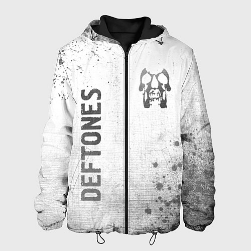 Мужская куртка Deftones - white gradient вертикально / 3D-Черный – фото 1