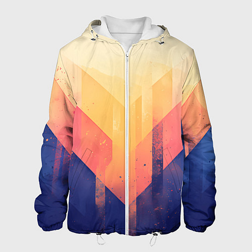 Мужская куртка Abstract art - geometric shapes / 3D-Белый – фото 1