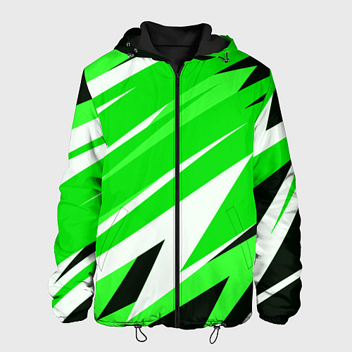 Мужская куртка Geometry stripes green / 3D-Черный – фото 1