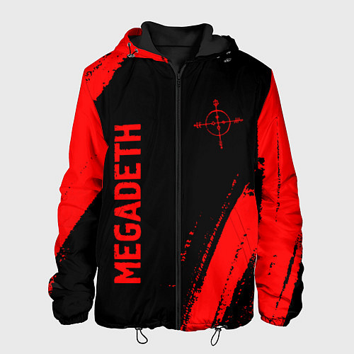 Мужская куртка Megadeth - red gradient вертикально / 3D-Черный – фото 1