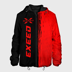 Куртка с капюшоном мужская Exeed - red gradient по-вертикали, цвет: 3D-черный