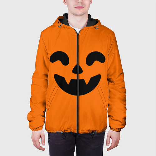 Мужская куртка Весёлая тыква верх / 3D-Черный – фото 3