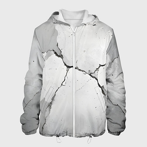 Мужская куртка Растрескавшийся бетон / 3D-Белый – фото 1