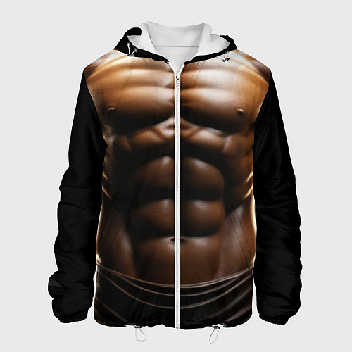 Мужская куртка Мужской торс в халате / 3D-Белый – фото 1