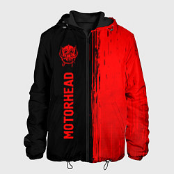 Куртка с капюшоном мужская Motorhead - red gradient по-вертикали, цвет: 3D-черный