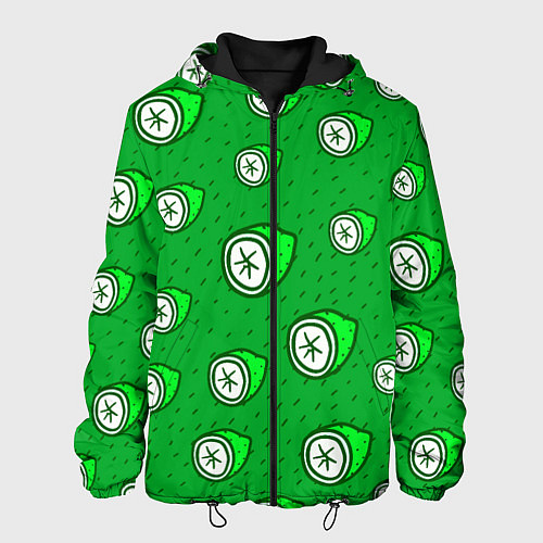 Мужская куртка Лимонный паттерн / 3D-Черный – фото 1