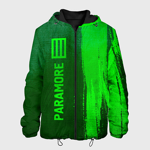 Мужская куртка Paramore - green gradient по-вертикали / 3D-Черный – фото 1