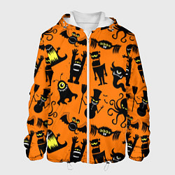 Куртка с капюшоном мужская Монстры хэллоуина, цвет: 3D-белый