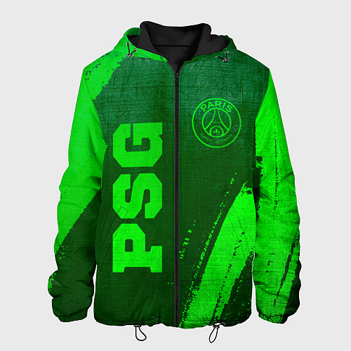 Мужская куртка PSG - green gradient вертикально / 3D-Черный – фото 1