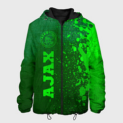 Куртка с капюшоном мужская Ajax - green gradient по-вертикали, цвет: 3D-черный